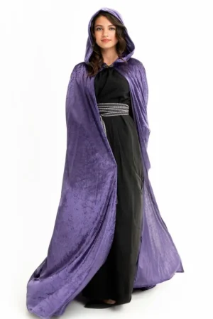 Cloaks-Little Adventures, LLC Adult Dark Purple Cloak With Hood