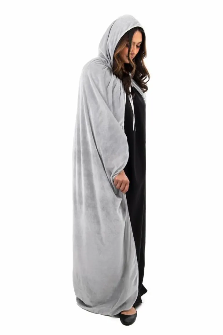 Cloaks-Little Adventures, LLC Adult Grey Velvet Cloak