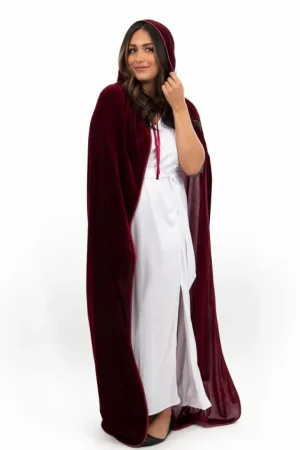 Cloaks-Little Adventures, LLC Adult Maroon Velvet Cloak