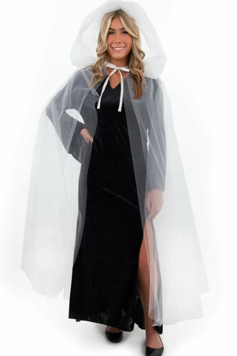 Cloaks-Little Adventures, LLC Adult White Tulle Cloak