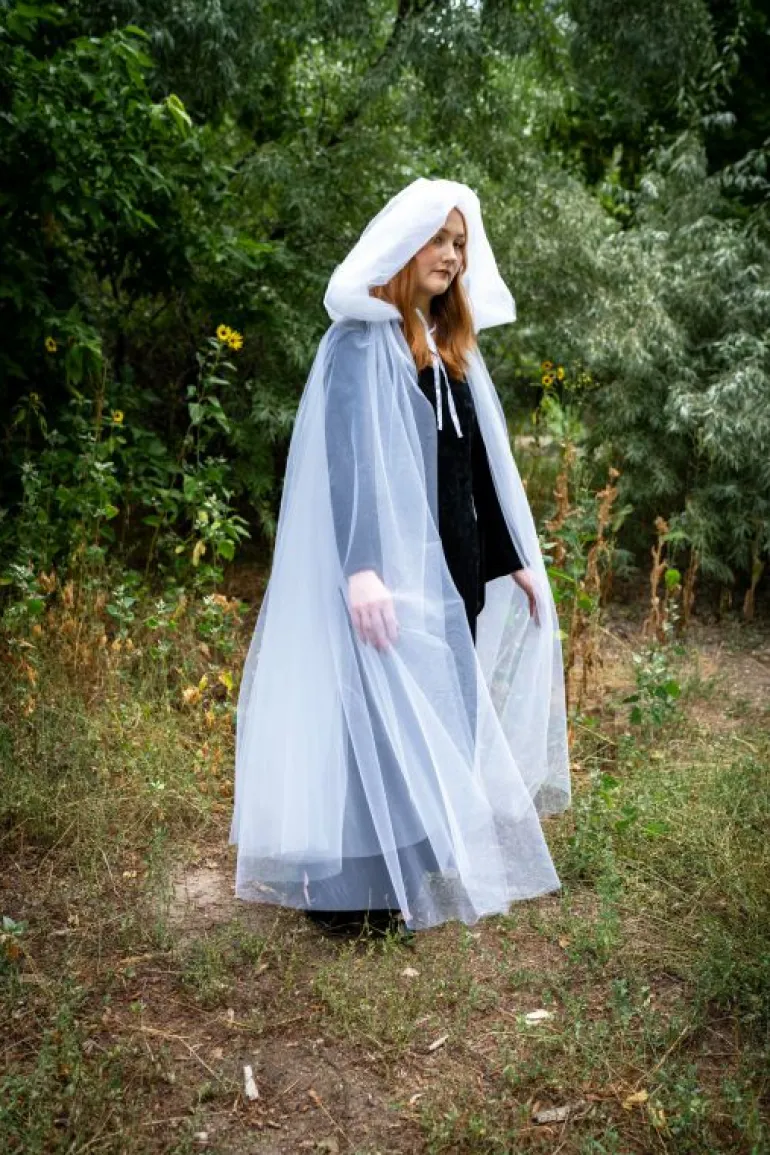 Cloaks-Little Adventures, LLC Adult White Tulle Cloak
