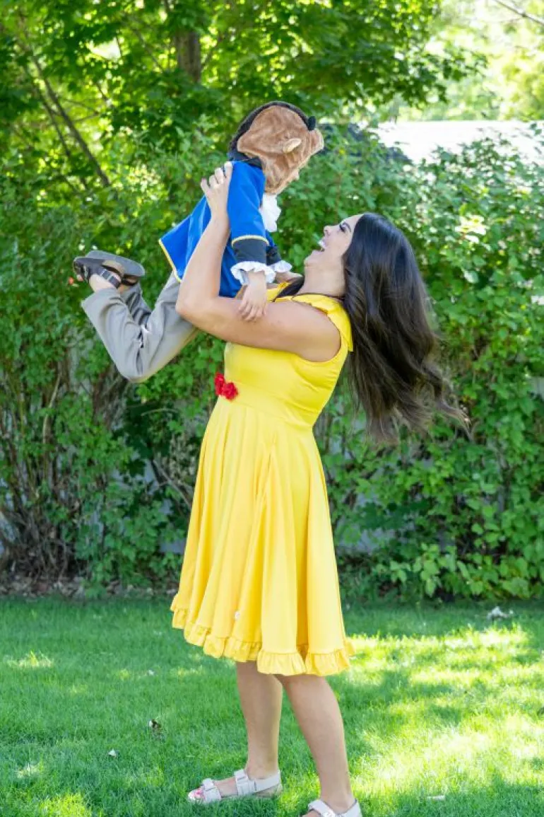 Twirl Dresses | Princess Dresses-Little Adventures, LLC Adult Yellow Beauty Twirl Dress