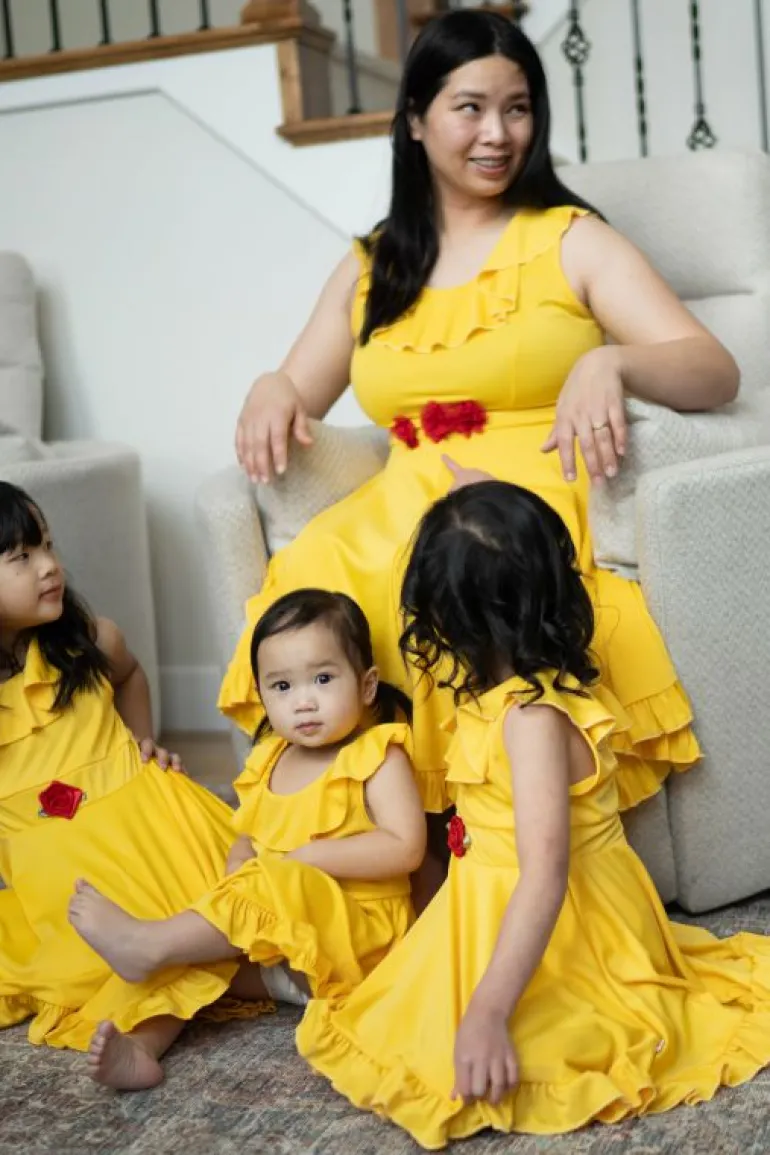 Twirl Dresses | Princess Dresses-Little Adventures, LLC Adult Yellow Beauty Twirl Dress