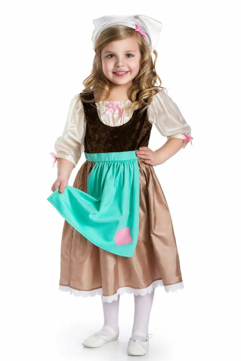 Traditional Dress Ups-Little Adventures, LLC Cinderella Day Dress with Scarf