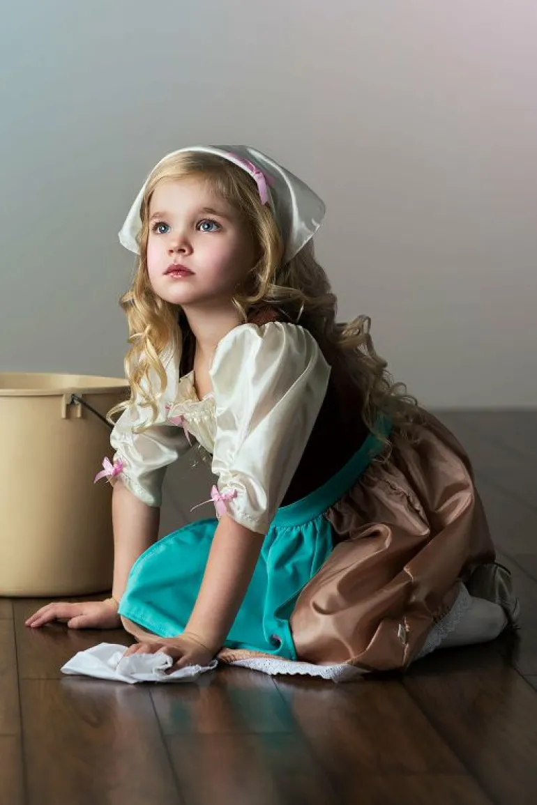 Traditional Dress Ups-Little Adventures, LLC Cinderella Day Dress with Scarf