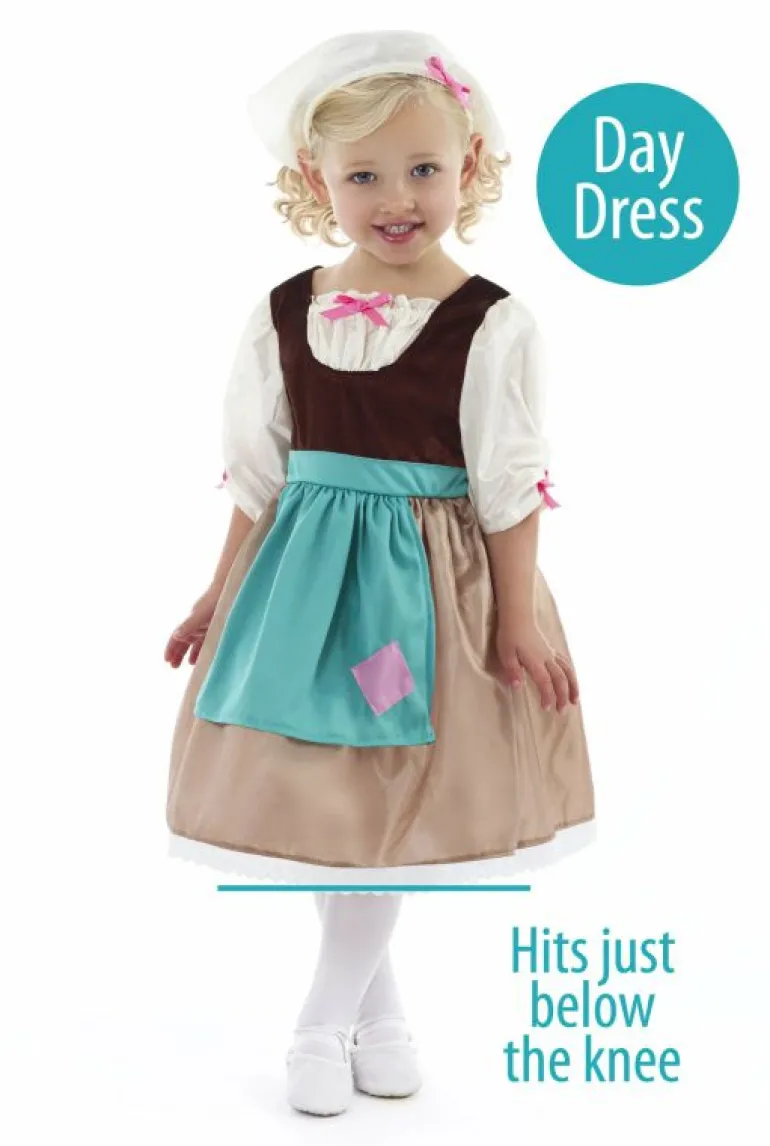 Traditional Dress Ups-Little Adventures, LLC Cinderella Day Dress with Scarf