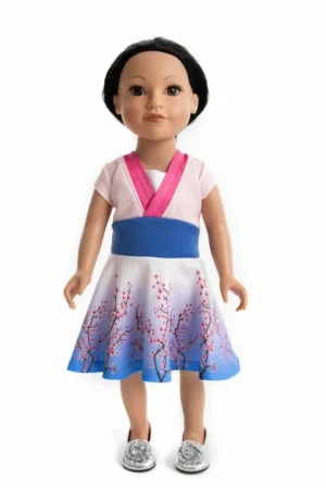 Doll Dress Ups-Little Adventures, LLC Doll Dress Cherry Blossom Twirl