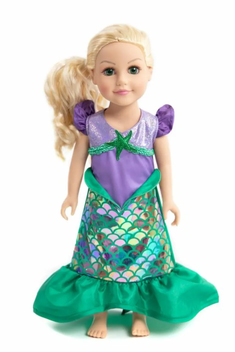 Doll Dress Ups-Little Adventures, LLC Doll Dress Classic Mermaid