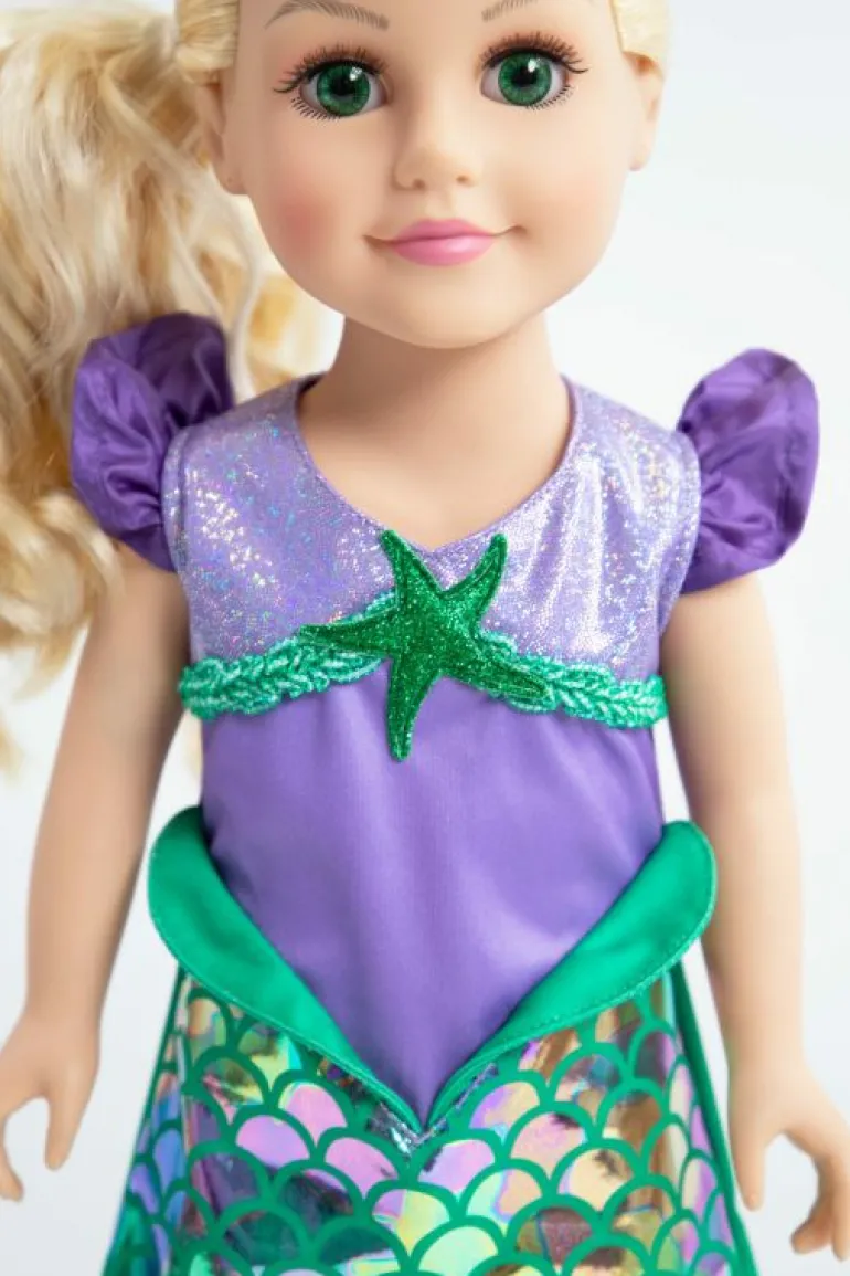 Doll Dress Ups-Little Adventures, LLC Doll Dress Classic Mermaid