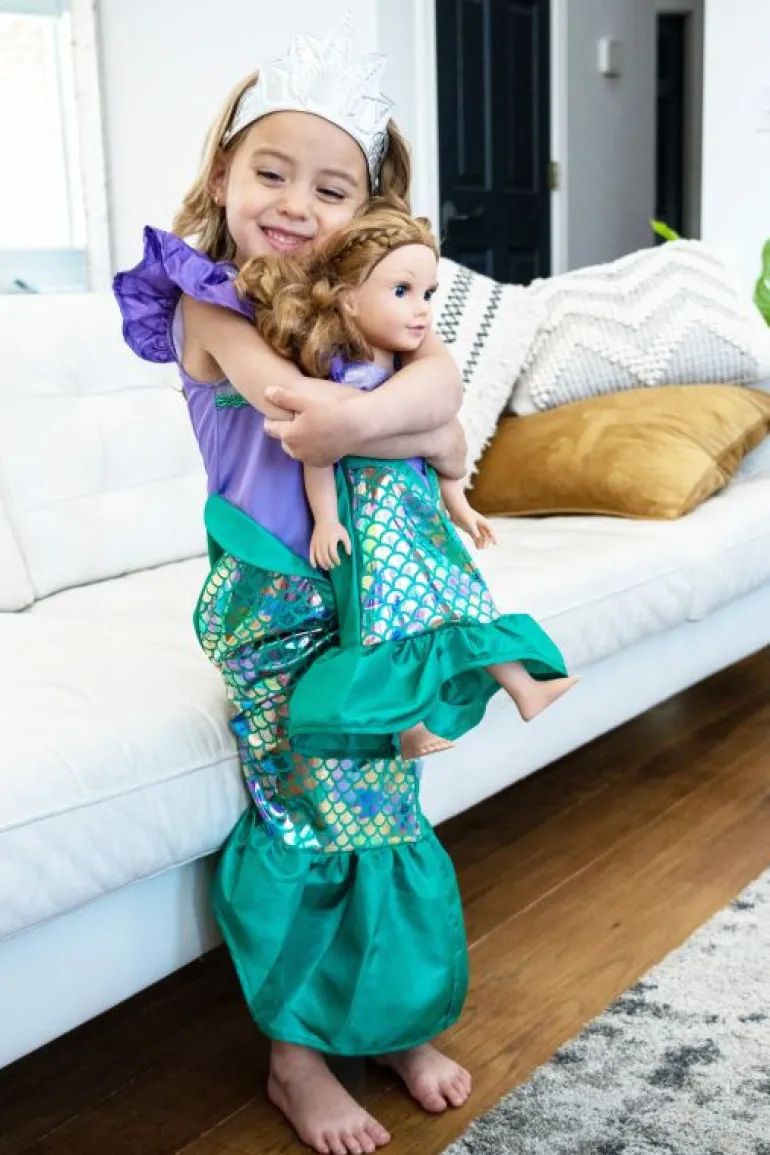 Doll Dress Ups-Little Adventures, LLC Doll Dress Classic Mermaid
