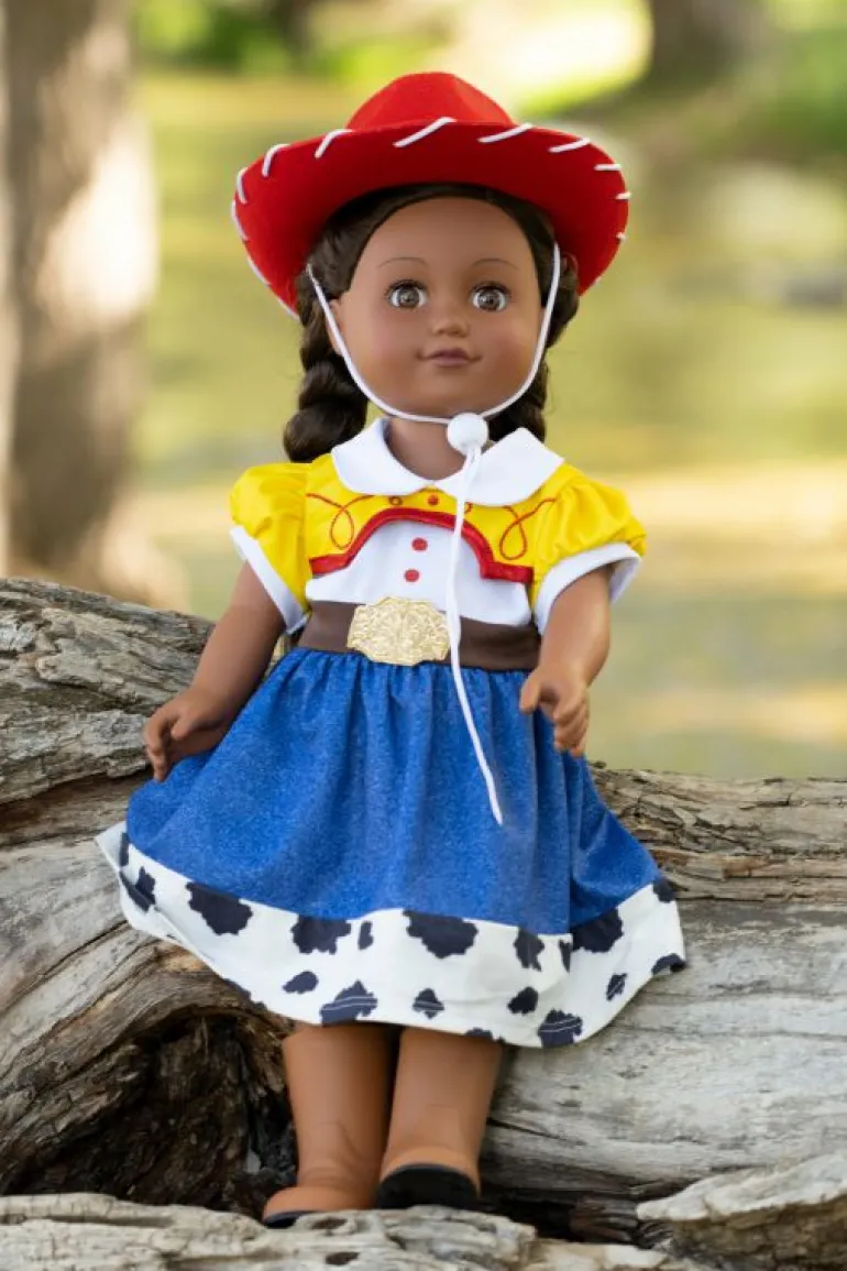 Doll Dress Ups-Little Adventures, LLC Doll Dress Cowgirl with Hat