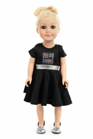 Doll Dress Ups-Little Adventures, LLC Doll Dress Galactic Dark Villain Twirl