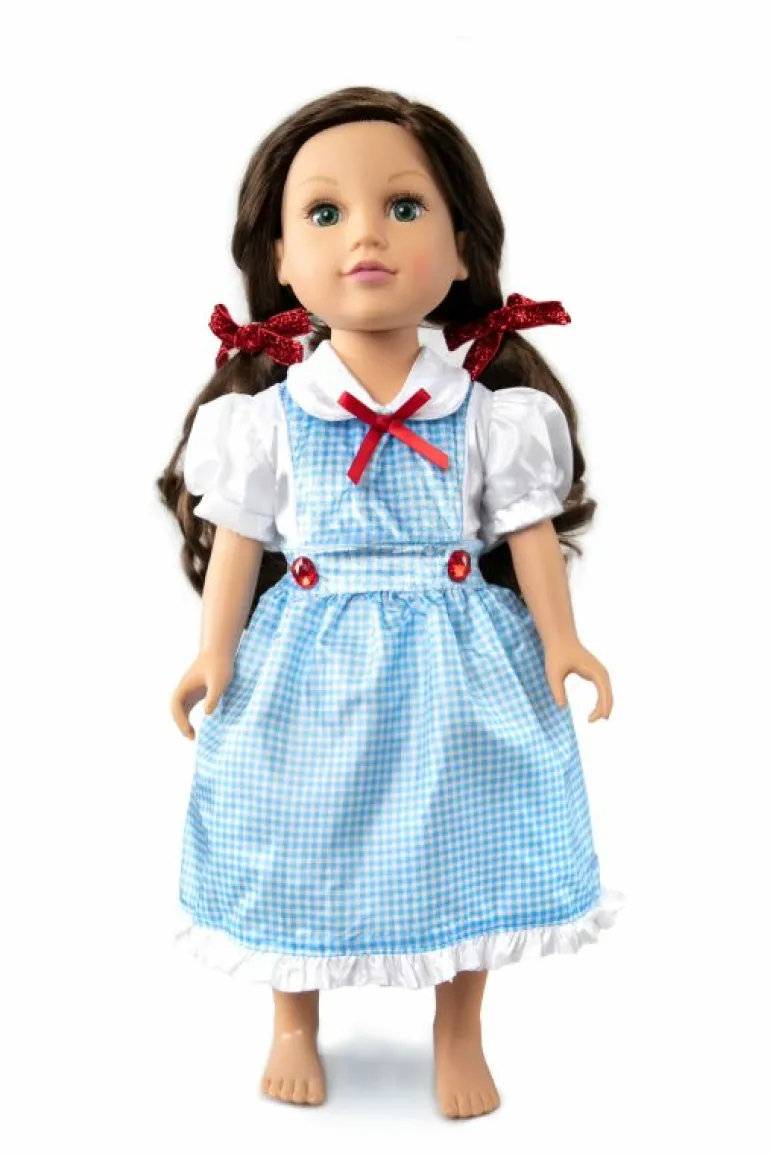 Doll Dress Ups-Little Adventures, LLC Doll Dress Kansas Girl with Bows