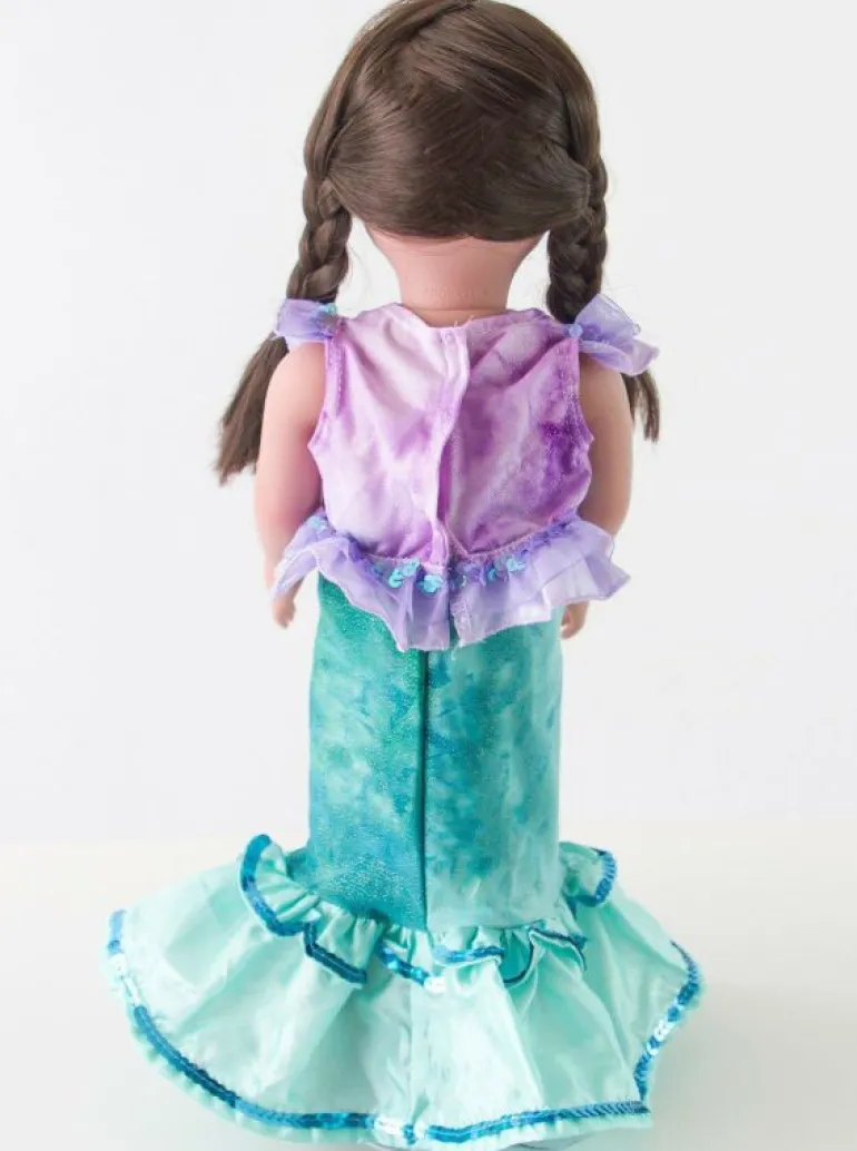 Doll Dress Ups-Little Adventures, LLC Doll Dress Magical Mermaid
