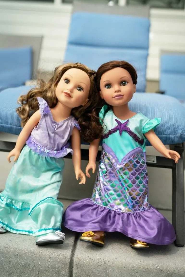 Doll Dress Ups-Little Adventures, LLC Doll Dress Magical Mermaid