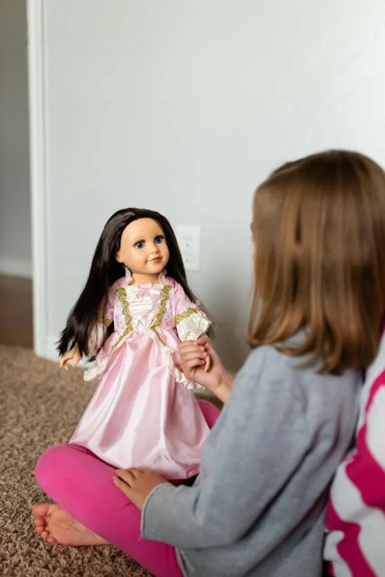 Doll Dress Ups-Little Adventures, LLC Doll Dress Pink Vintage Princess