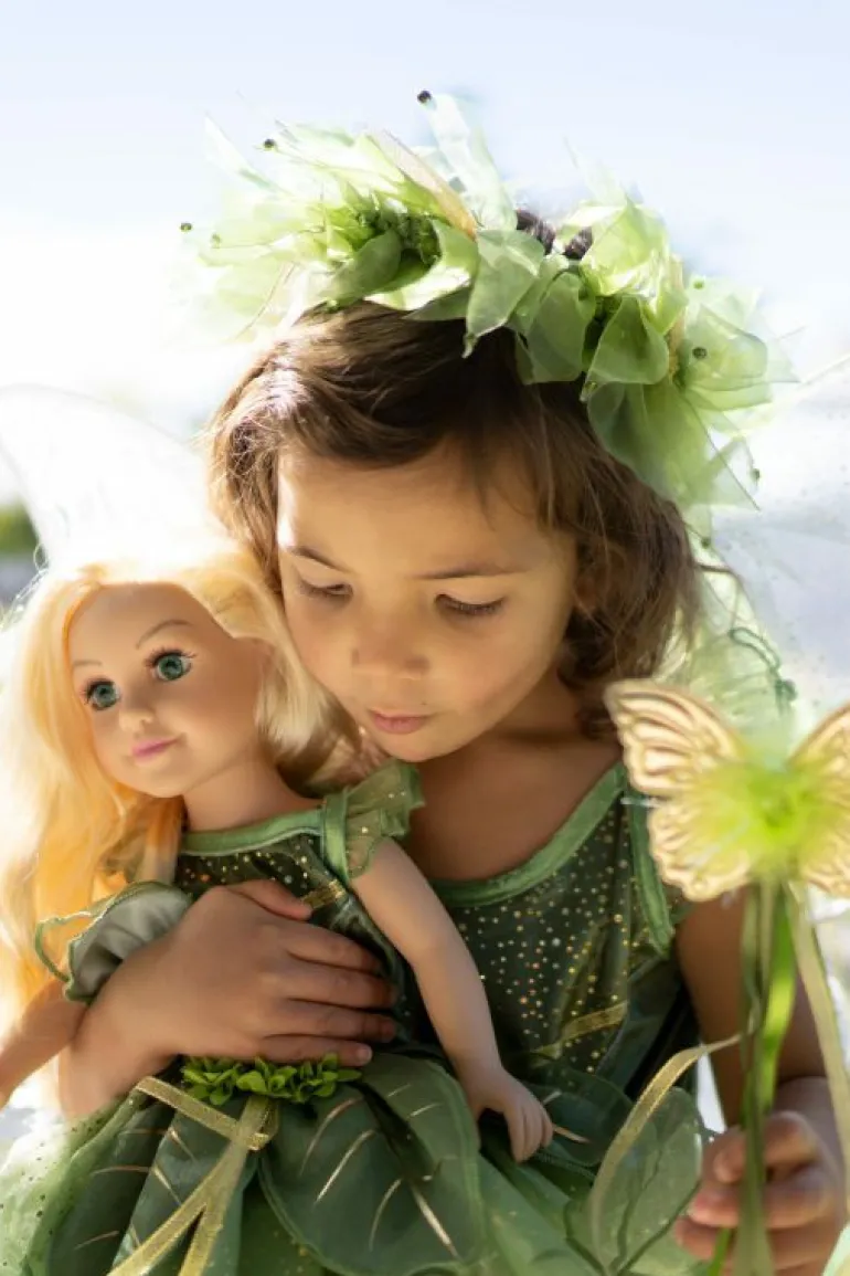 Doll Dress Ups-Little Adventures, LLC Doll Dress Pixie Tinkerbell Fairy with Wings