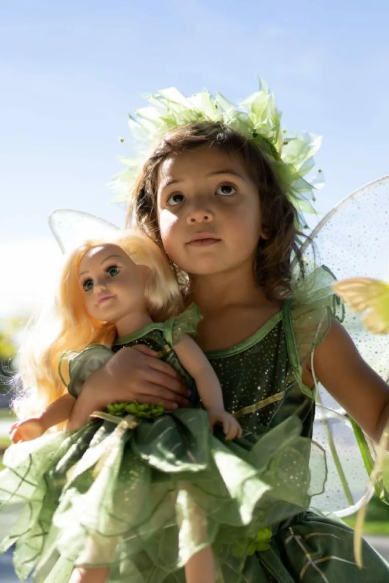 Doll Dress Ups-Little Adventures, LLC Doll Dress Pixie Tinkerbell Fairy with Wings