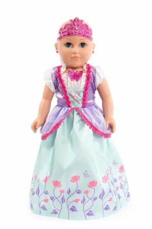 Doll Dress Ups | Little Hero Designed Dress Ups-Little Adventures, LLC Doll Dress Princess Hallie with Soft Crown
