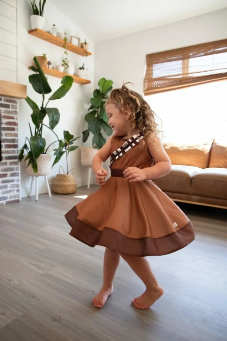 Galactic | Twirl Dresses-Little Adventures, LLC Galactic Fuzzball Twirl Dress