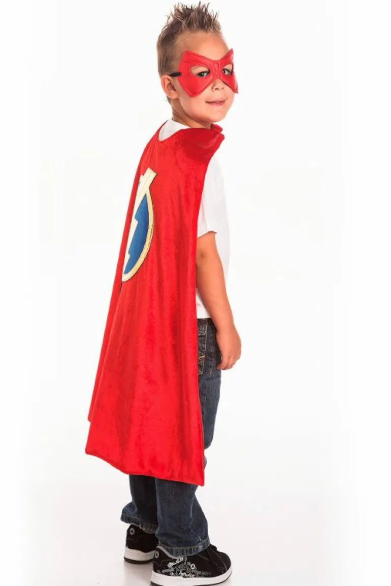 Cloaks | Princes-Little Adventures, LLC Red Hero Cape & Mask Set