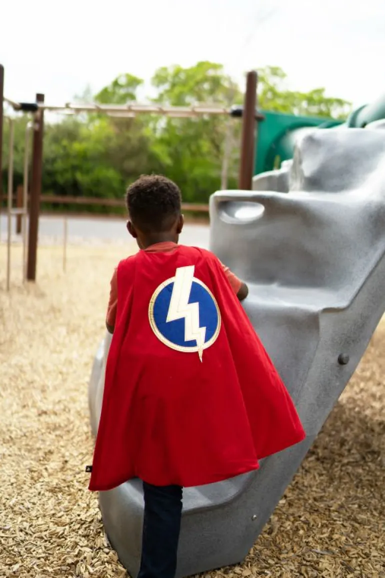 Cloaks | Princes-Little Adventures, LLC Red Hero Cape & Mask Set