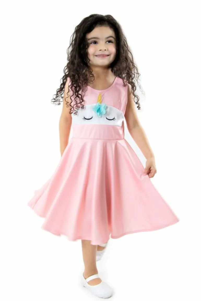 Twirl Dresses-Little Adventures, LLC Unicorn Twirl Dress Pink