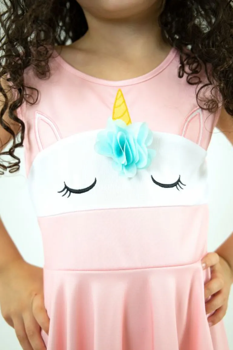 Twirl Dresses-Little Adventures, LLC Unicorn Twirl Dress Pink
