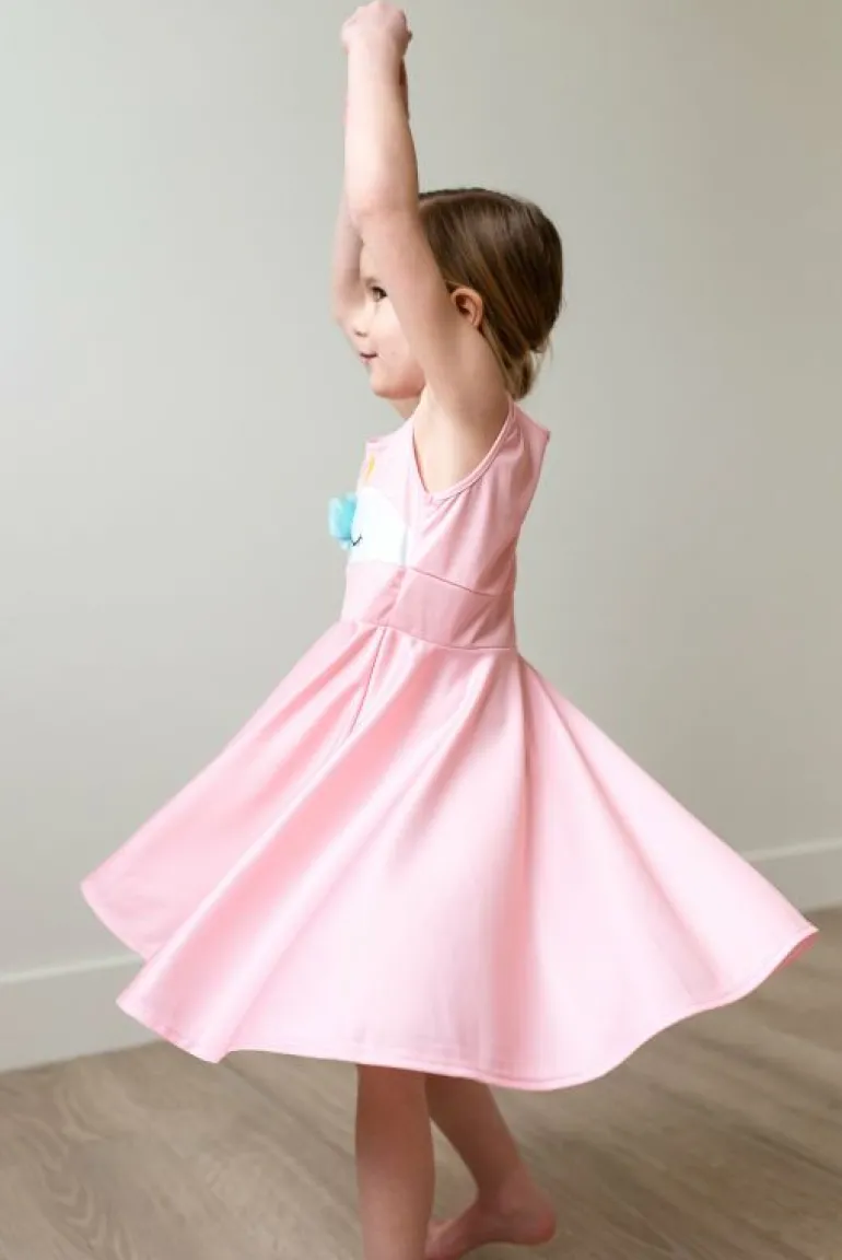 Twirl Dresses-Little Adventures, LLC Unicorn Twirl Dress Pink