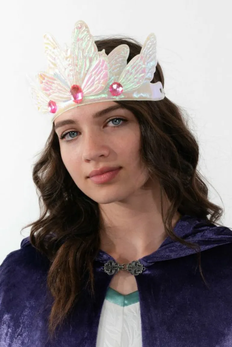 Accessories-Little Adventures, LLC White Butterfly Soft Crown