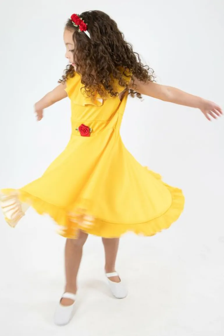 Twirl Dresses-Little Adventures, LLC Yellow Beauty Twirl Dress