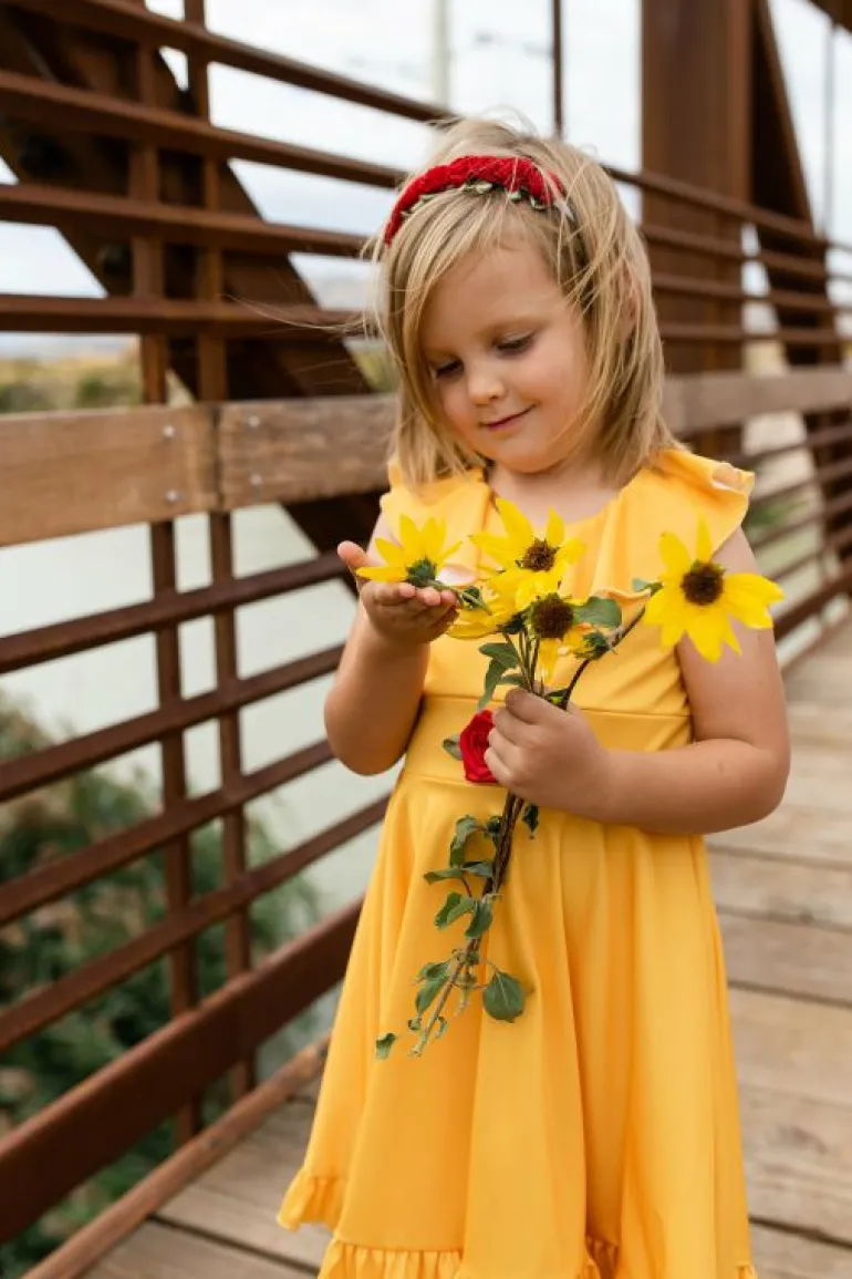 Twirl Dresses-Little Adventures, LLC Yellow Beauty Twirl Dress
