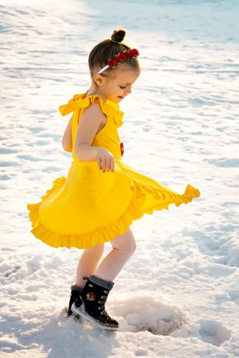 Twirl Dresses-Little Adventures, LLC Yellow Beauty Twirl Dress