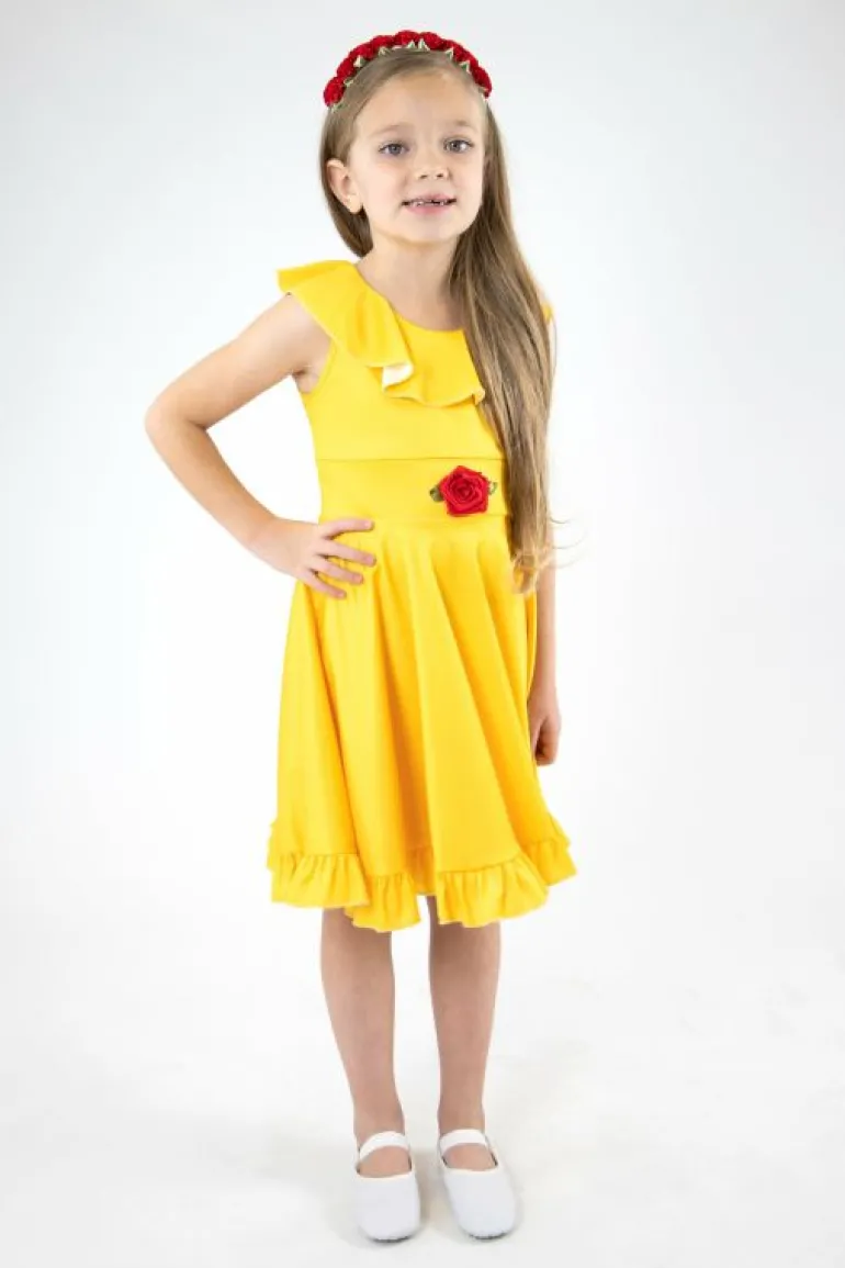 Twirl Dresses-Little Adventures, LLC Yellow Beauty Twirl Dress